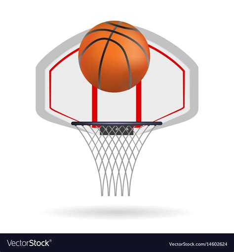 Basketball ring isolated on white background Vector Image