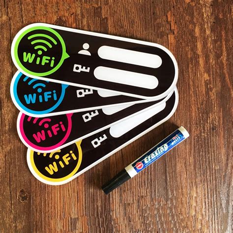 WIFI Password Board, Acrylic WIFI Logo Sticker, Free WIFI Zone Account Number Password Sign ...