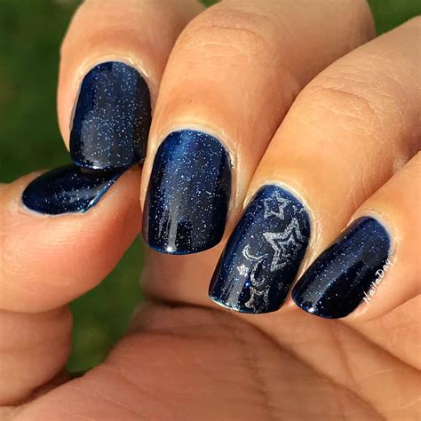 Colors by Llarowe Twinkle, Twinkle Little Star | Navy fall nails, Star nails, Nails inspiration