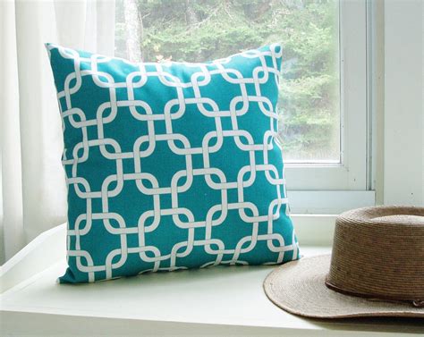 Turquoise Pillow Cover Decorative Pillow Cover Size Choice | Etsy