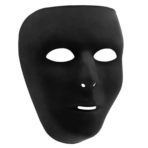 Black Face Mask 7in x 7in | Party City