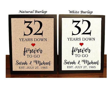 32nd Anniversary Gift 32nd Wedding Anniversary Gift Gift - Etsy