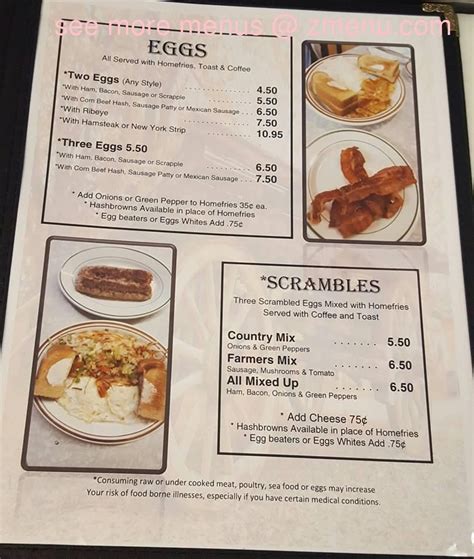 Menu at Ray of Sunshine Diner pizzeria, Wellsville, Carlisle Rd