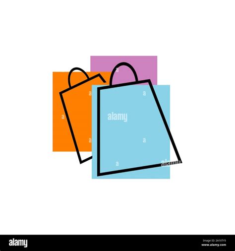 shopping bag logo design icon online shop symbol vector illustrations Stock Vector Image & Art ...