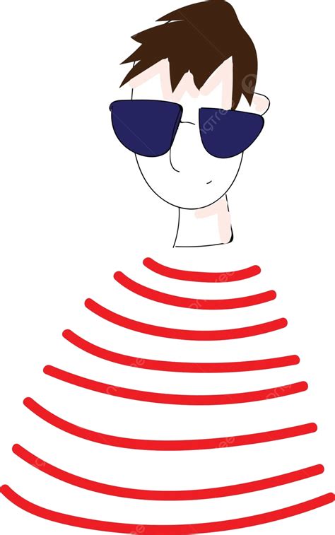 Abstract Portrait Of A Boy Wearing A Red And White Striped Tshirt And Vector, Disc, Support ...