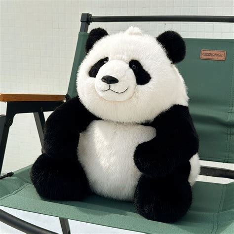 Fu Bao Panda Plush: Lucky Realistic Panda Stuffed Animal in Two Sizes