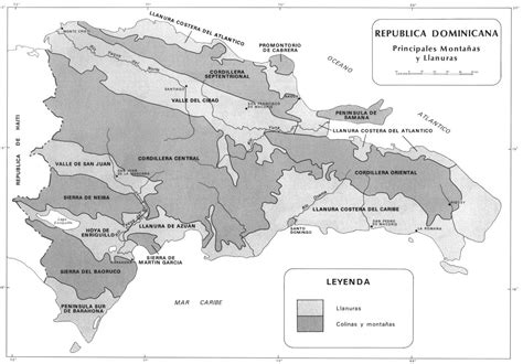 Mapa de la República Dominicana - Mapa Físico, Geográfico, Político, turístico y Temático.