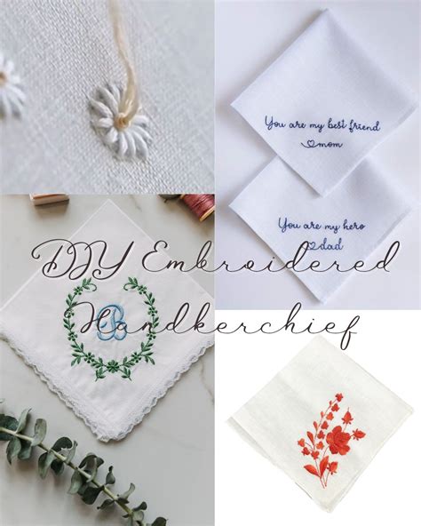 DIY Embroidered Handkerchief Ideas For Personalized Gifts - meshthread.com