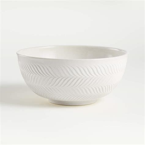 Fern Mid-Century Modern Large White Ceramic Mixing Bowl + Reviews ...