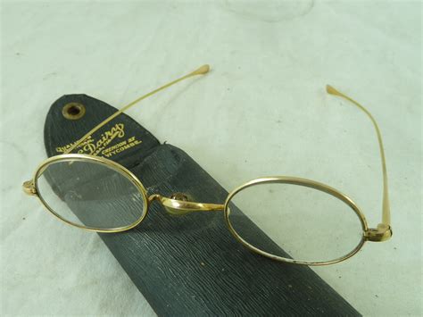 Victorian Edwardian Rolled Gold Spectacles Oval Lens Reading Glasses Antique - Fleaglass