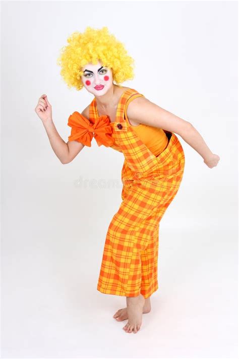 Funny Dancing Clown in Costume Stock Photo - Image of characters ...