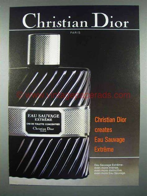 1984 Christian Dior Eau Sauvage Extreme Cologne Ad