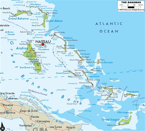 Bahamas Map - Travel - Map - Vacations - TravelsFinders.Com