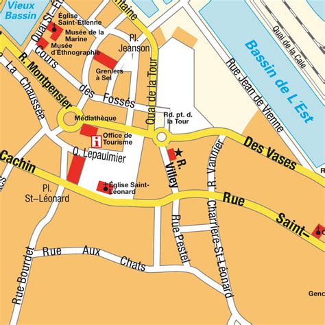 Map Honfleur, France. Maps and directions at hot-map.