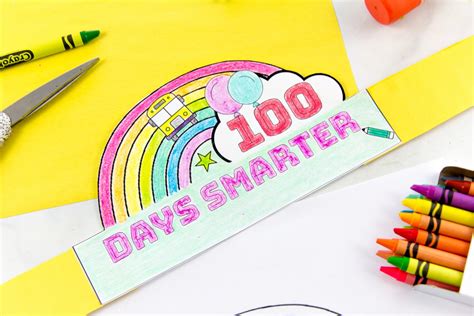 100th Day of School Printable Headband Craft | Tonya Staab