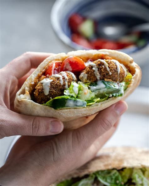 Falafel Pita Sandwich - Six Hungry Feet - Middle Eastern-inspired