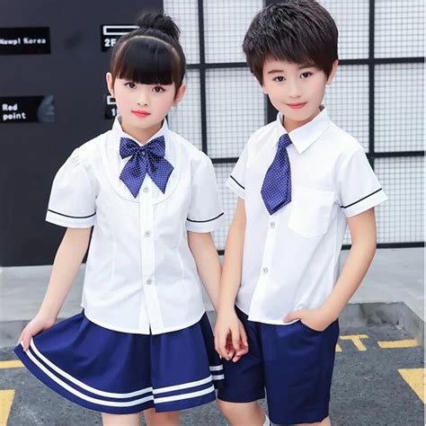 Children Cotton Japanese Korean Student School Uniforms Set Suit for ...