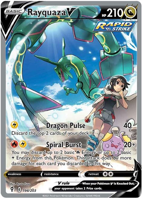 Rayquaza V - Evolving Skies #194 Pokemon Card