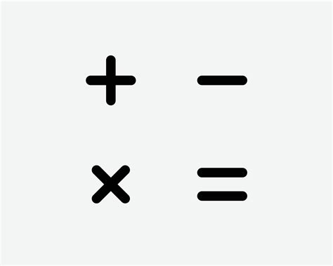 matemáticas icono más menos multiplicar igual firmar símbolo añadir sustraer multiplicación ...