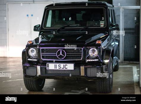 A black Mercedes Benz G-Class G-Wagen four-wheel drive vehicle sport ...