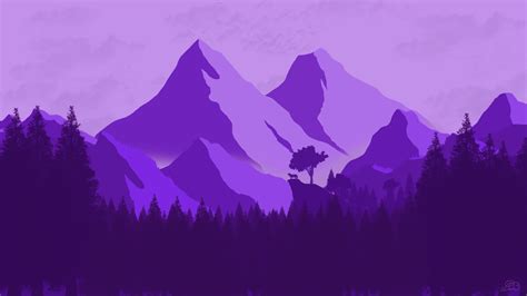 Purple mountains, me, digital, 2020 : r/Art