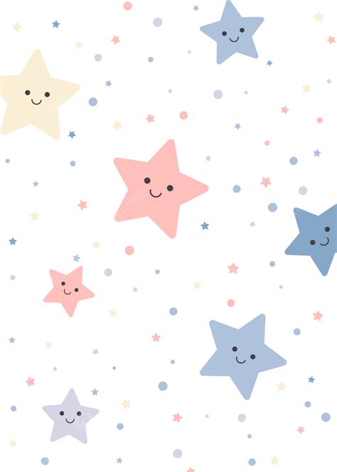 Baby Cute Background With Colorful Stars Wallpaper Image For Free Download - Pngtree