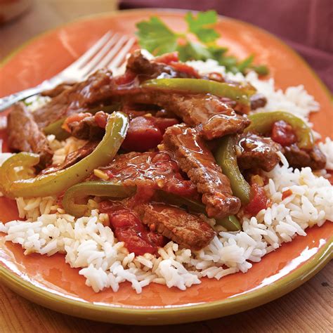 pepper steak and rice recipe