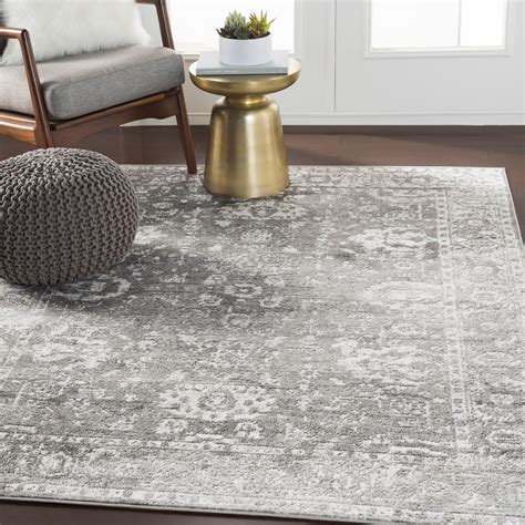 Distressed Light Gray White Soft Area Rug – Modern Rugs and Decor