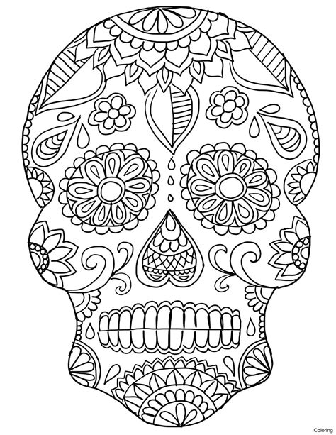 Printable Dia De Los Muertos Coloring Pages - Printable Word Searches