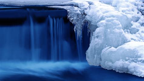 Frío invierno nieve, hielo, río, azul Fondos de pantalla | 1920x1080 Full HD Fondos de descarga