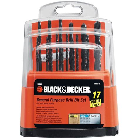 BLACK+DECKER Work Bench Drill Bit Set (17-Piece)-15097 - The Home Depot