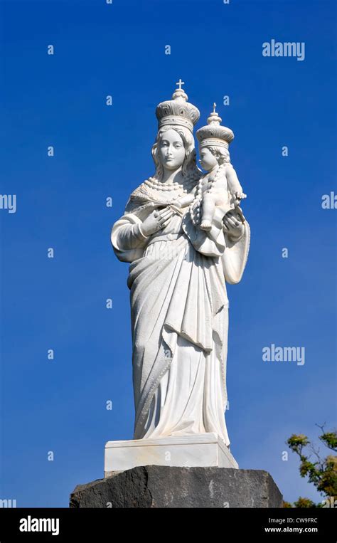 Mother Divine Providence Statue Taormina Sicily Mediterranean Sea ...