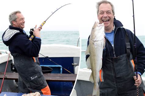 Nigel Farage lands monster prize fish during angling trip off Kent ...