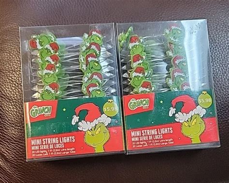 NEW THE GRINCH Mini LED String Wall Lights - Dr. Seuss - Christmas - Two Packs $21.00 - PicClick