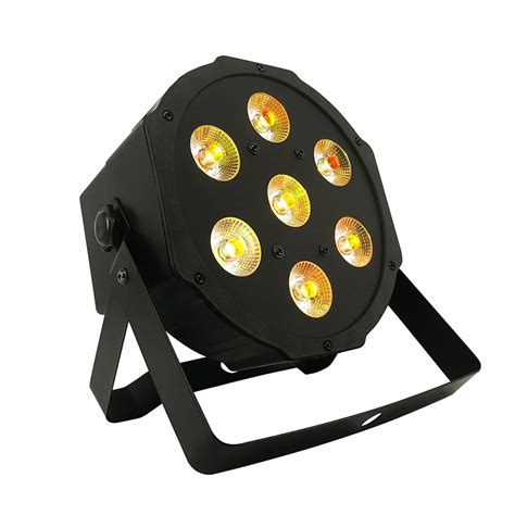 DMX Control LED Par 7x18W RGBWA UV 6IN1 Luxury DMX 9 Channels LED Flat ...