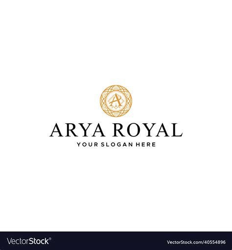 Flat letter mark initial a arya royal logo design Vector Image