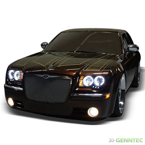 For CCFL Halo 2005-2010 Chrysler 300C LED Projector Headlights Blk Head Lights | Chrysler 300c ...