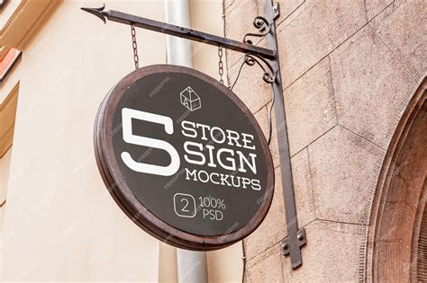 Premium PSD | Store signs mockup