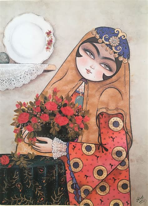 Acrylic Painting Iranian art Iranian-art Printmaking Art Doodles ...