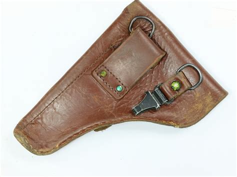 Yugoslav M57 Tokarev Pistol Leather Holster Brown w/Latch