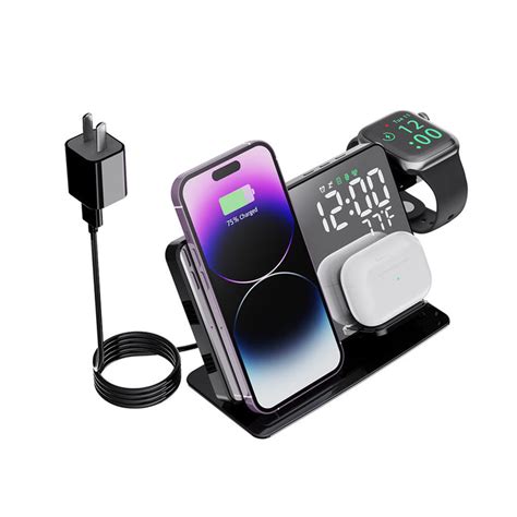 6 in 1 Wireless Charger Station with Alarm Clock for iPhone丨RAUGEE ...