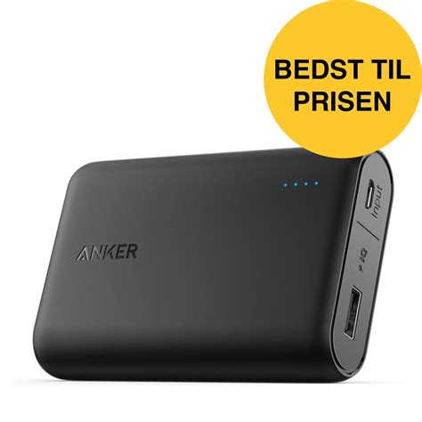 Anker PowerCore 10000 mAh powerbank med Power IQ, Black