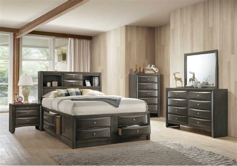 Elements International | EG170 Emily Grey Bedroom Set | Free Delivery