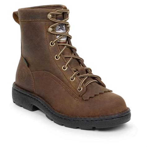 Women's Georgia® Eagle Light Work Boots, Brown - 186351, Work Boots at ...