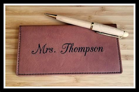 Personalized Checkbook Cover, Vegan Leather, Faux, Custom Checkbook Wallet, Check Book Pocket ...