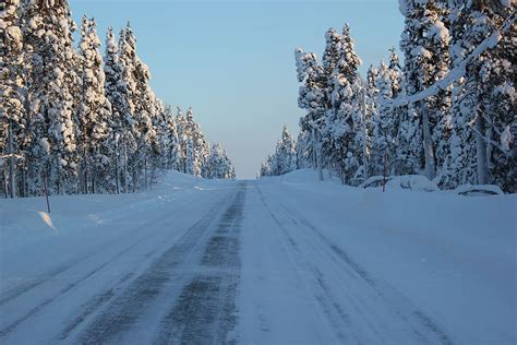 HD wallpaper: Away, Straight, Road, Snow, wide, kilopää, lapland, finland | Wallpaper Flare