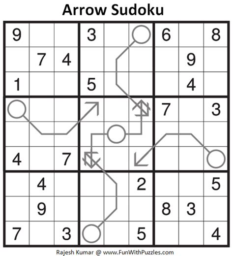 Arrow Sudoku Puzzle (Fun With Sudoku #308)