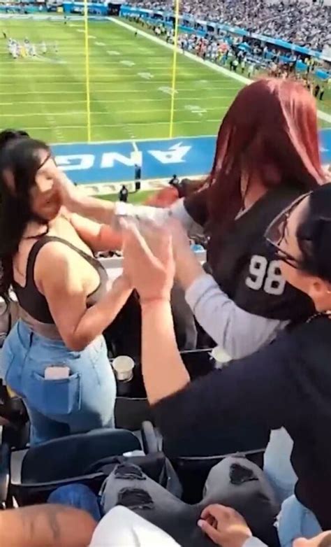 NFL fans pulled apart as punches thrown in ugly fight during game ...