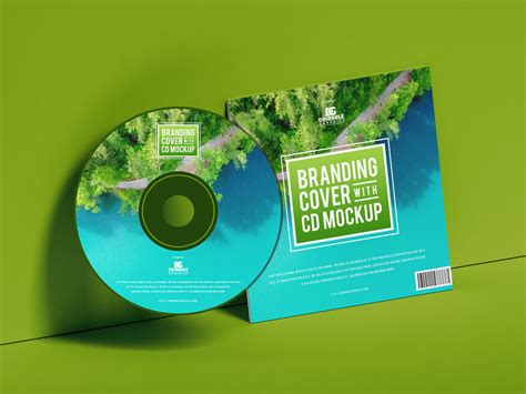 Free PSD Cover With CD Mockup Design - Mockup Planet