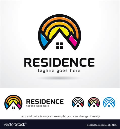 Residence logo template Royalty Free Vector Image